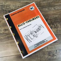 Allis Chalmers Hd21A Hd21F Hd21G Crawler Tractor Parts Manual Catalog Assembly