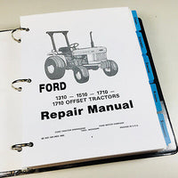 Ford 1310 1510 1710 Compact 1710 Offset Tractor Service Repair Shop Manual Book