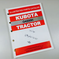Kubota G4200H Tractor Parts Assembly Manual Catalog Exploded Views Numbers