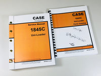 CASE 1845C UNI LOADER SKID STEER SERVICE MANUAL PARTS CATALOG REPAIR SHOP BOOKS