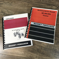 SET MASSEY FERGUSON 202 TRACTOR SERVICE MANUAL PARTS CATALOG REPAIR SHOP BOOKS