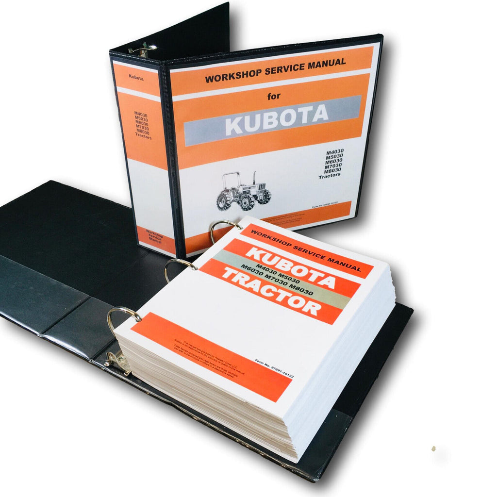 Kubota M4030Su M5030Su M7030Su M7030N Tractors Service Manual Repair Shop Book