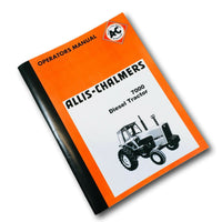ALLIS CHALMERS 7000 DIESEL TRACTOR OPERATORS MANUAL OWNERS BOOK with SCHEMATICS