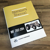 MASSEY FERGUSON 202 TRACTOR OPERATORS MANUAL OWNERS BOOK MAINTENANCE