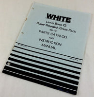 WHITE LAWN BOSS 22 PROPELLED MOWER PARTS CATALOG INSTRUCTION OPERATORS MANUAL