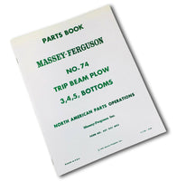 MASSEY FERGUSON 74 TRIP BEAM PLOW PARTS MANUAL CATALOG SCHEMATIC 3 4 5 BOTTOMS