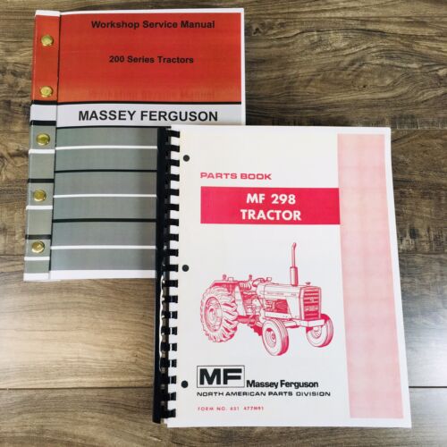 Massey Ferguson 298 Tractor Service Parts Manual Repair Shop Set Catalog Book Mf