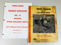 Massey Ferguson 31 MF31 SICKLE BAR MOWER OPERATORS and PARTS MANUAL SERVICE SET