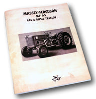 SET MASSEY FERGUSON 65 TRACTOR SERVICE PARTS CATALOG OPERATORS MANUAL SHOP BOOK