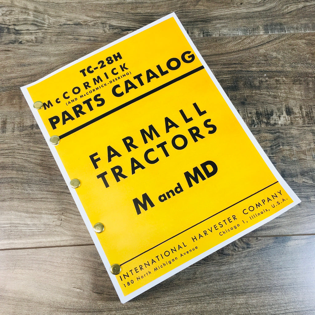 FARMALL INTERNATIONAL M MV MD MDV  TRACTOR PARTS MANUAL CATALOG BOOK SCHEMATIC ASSEMBLY