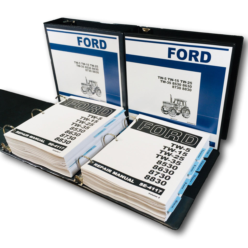 FORD TW-5 TW-15 TW-25 TW-35 8530 8630 8730 8830 TRACTOR SERVICE REPAIR MANUAL SHOP BOOK OVERHAUL
