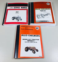 ALLIS CHALMERS D-17 SERIES II TRACTOR SERVICE PARTS OPERATORS MANUAL SN 24001 & UP