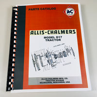 ALLIS CHALMERS D-17 PARTS MANUAL CATALOG SERIES I II III ONE TWO THREE 1 2 3 D17