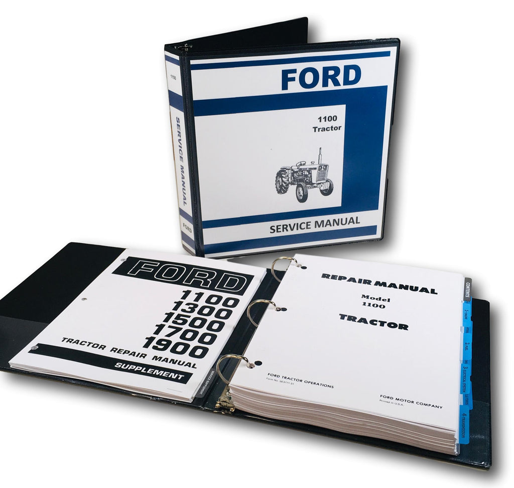 FORD 1100 TRACTOR SERVICE REPAIR & SUPPLEMENT MANUAL TECHNICAL SHOP BOOK
