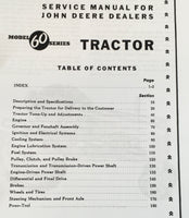 SERVICE PARTS MANUAL SET FOR JOHN DEERE 60 GAS TRACTOR REPAIR SHOP CATALOG BOOK
