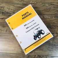 Parts Manual For John Deere 850 950 Tractors Catalog Assembly Book SN 0-20000