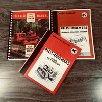 SET ALLIS CHALMERS HD 5 TRACTOR SERVICE PARTS OPERATORS MANUAL OWNERS CATALOG AC