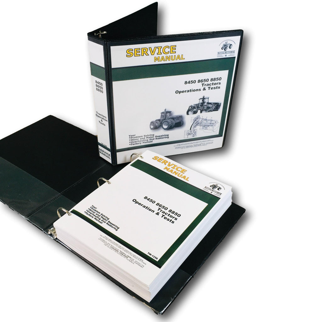 Service Testing Manual For John Deere 8450 8650 8850 Tractor Repair Shop Book