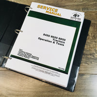 Service Testing Manual For John Deere 8450 8650 8850 Tractor Repair Shop Book