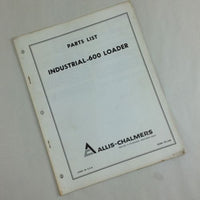 ALLIS CHALMERS INDUSTRIAL 600 LOADER PARTS LIST MANUAL CATALOG PART EXPLODED