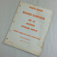 MASSEY FERGUSON MF 52 MOWER BAR SICKLE PITMAN DRIVE PARTS BOOK MANUAL PART LIST