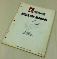 FARMHAND 714 AUGER BOX F48-C OPERATORS OWNERS MANUAL GRAIN PARTS LIST CATALOG