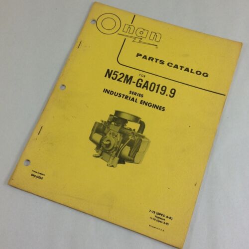 ONAN N52M-GA019.9 SERIES INDUSTRIAL ENGINES PARTS CATALOG LIST EXPLODED PARTS-01.JPG