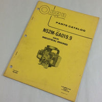 ONAN N52M-GA019.9 SERIES INDUSTRIAL ENGINES PARTS CATALOG LIST EXPLODED PARTS