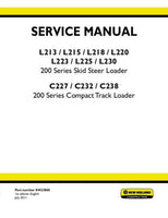 New Holland 200 Series Service Manual Skid Steer Special Order L223