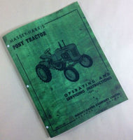 MASSEY-HARRIS PONY TRACTOR OWNERS OPERATING AND SERVICING INSTRUCTIONS REPAIR