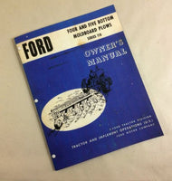 FORD FOUR AND FIVE BOTTOM MOLDBOARD PLOWS SERIES 118 OWNERS OPERATORS MANUAL