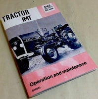 IMT TRACTOR 542 DE LUXE OPERATION OWNERS OPREATORS MAINTENACE MANUAL SERVICE