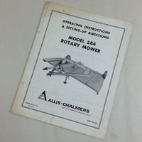 ALLIS CHALMERS MODEL 284 ROTARY MOWER OPERATING MANUAL SETTING UP INSTRUCTIONS
