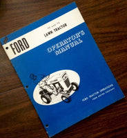 FORD 70 AND 75 LAWN TRACTOR OPERATORS OWNER MANUAL
