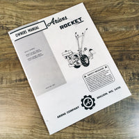 Ariens 901005-000101 901006-000101 Rocket Tiller Operators Manual Owners Book