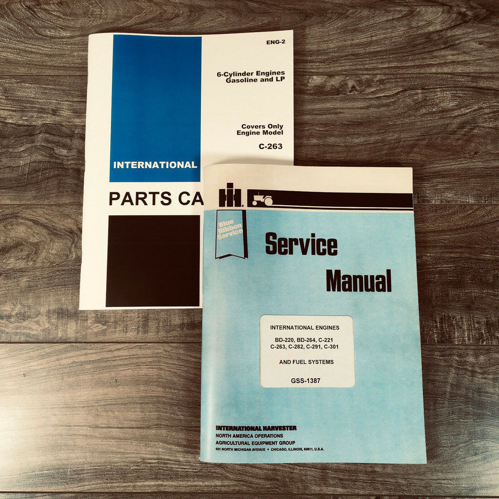 INTERNATIONAL 3600 SERIES A TRACTOR ENGINE SERVICE PARTS C-263 MANUAL SET 3600A