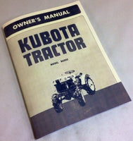 KUBOTA B6000E B6000D TRACTOR OWNERS OPERATORS MANUAL MAINTENANCE LUBRICATION
