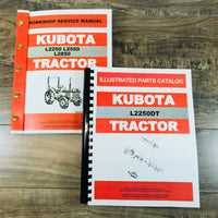 KUBOTA L2250 TRACTOR SERVICE MANUAL PARTS CATALOG REPAIR SHOP WORKSHOP BOOK SET