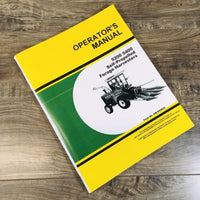 Operators Manual For John Deere 5200 5400 Self-Propelled Forage Harvesters Jd