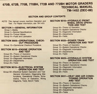 SERVICE OPERATIONS AND TESTING MANUAL FOR JOHN DEERE 772BH MOTOR ROAD GRADER