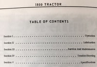 Oliver 1800 Series B 1800B Tractor Operators Manual Owners Book Maintenance
