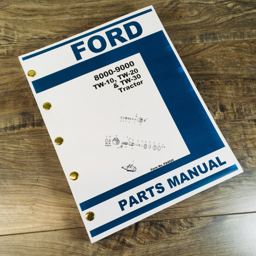 FORD TW-10 TW-20 TW-30 TRACTOR PARTS MANUAL CATALOG BOOK ASSEMBLY SCHEMATICS
