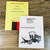 Sperry New Holland 1000 1010 Bale Wagon Stackliner Parts Operators Manual Set