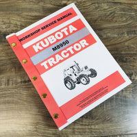 Kubota M8950 Tractor Service Manual Repair Shop Technical Book Workshop Overhaul