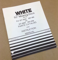 WHITE 50" MOWING DECK PARTS CATALOG INSTRUCTION OPERATORS MANUAL LAWN MOWER