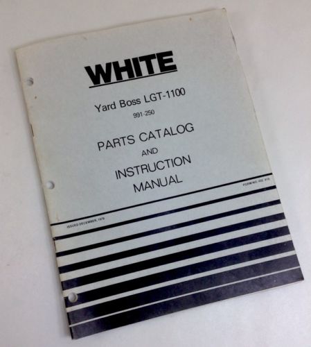 WHITE YARD BOSS LGT-1100 MOWER PARTS CATALOG INSTRUCTION OPERATORS MANUAL 991250
