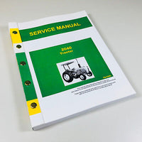 Service Manual For John Deere 2040 Tractor Repair Technical Shop Book Overhaul
