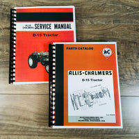 ALLIS CHALMERS D15 TRACTORS SERVICE MANUAL PARTS REPAIR SHOP BOOK CATALOG D-15