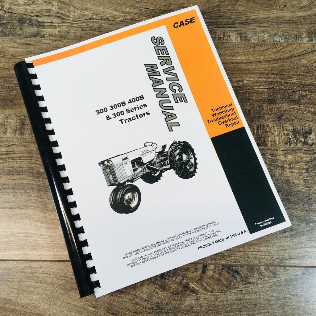 Case 411B Industrial Ag & Row Crop Tractors Service Manual Repair Shop Book