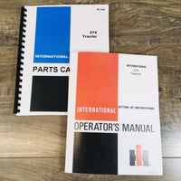 Farmall International 274 Tractor Parts Operators Manual Set Owners Catalog Book